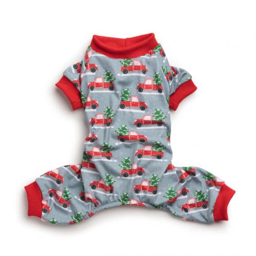FabDog Pajamas Christmas Truck Size 14