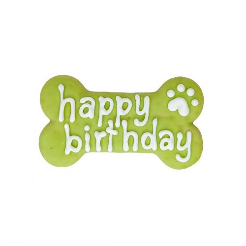 Iced Cookie - 6" Green Birthday Bone