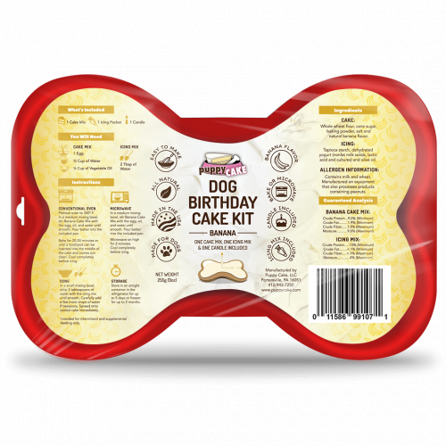 Puppy Cake - Birthday Kit - Banana