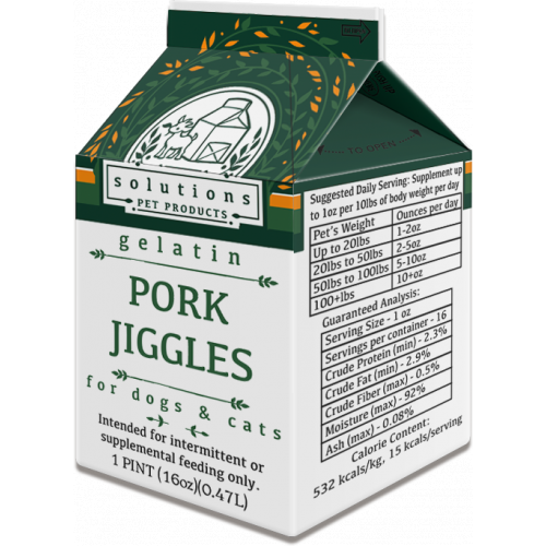 Solutions Pet Jiggles Pork 16oz