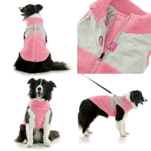 Gooby Zip Up Sherpa Vest Pink 
