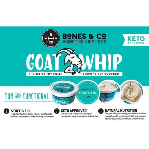 Bones & Co Raw Goat Whip - Assorted Sizes