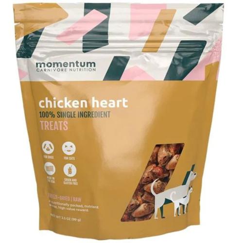 Momentum Freeze-Dried Chicken Hearts 3.5oz