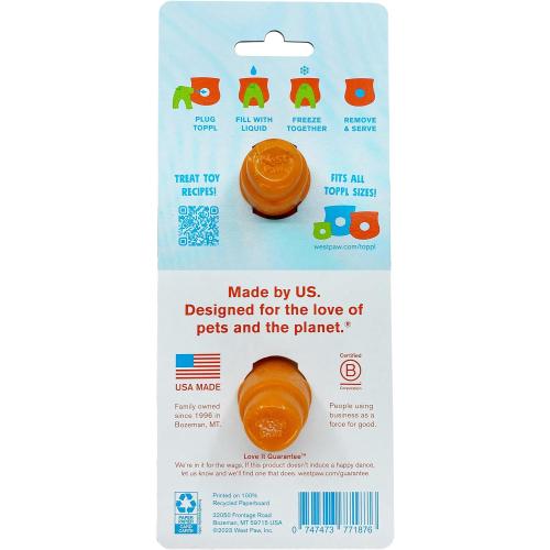 West Paw Toppl Stopper Orange