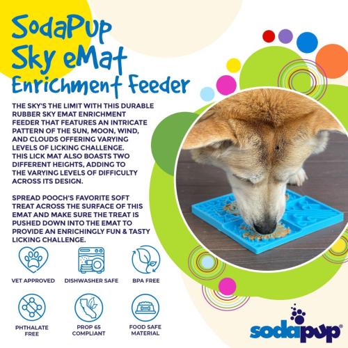Soda Pup Lick Mat Sky Blue