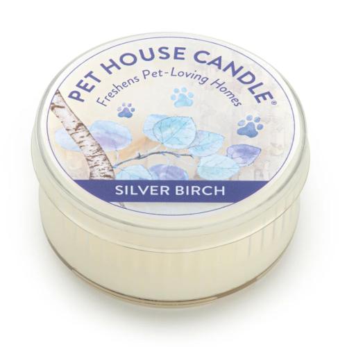 Pet House Mini Candle Silver Birch