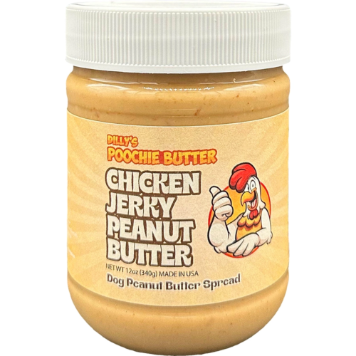 Poochie Butter Chicken Jerky Peanut Butter 12oz