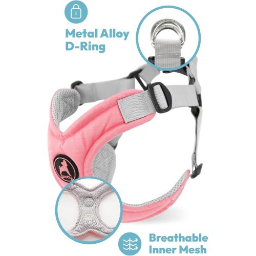 Gooby Memory Foam Step-In Harness Purple