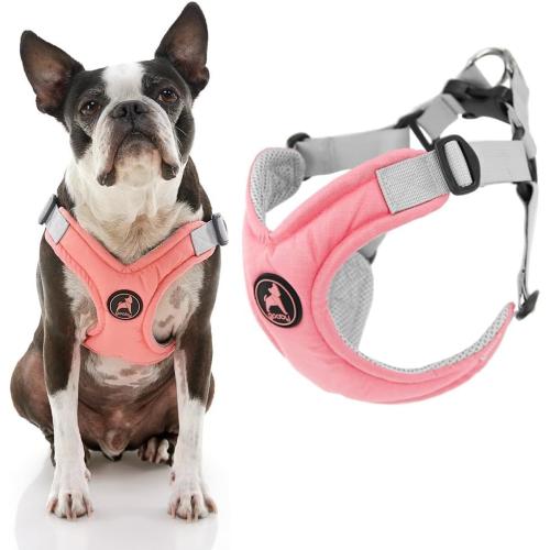 Gooby Memory Foam Step-In Harness Pink