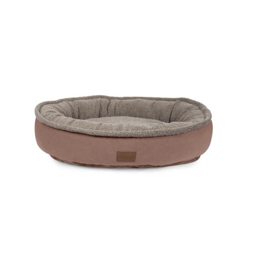 Carolina Pet Microfiber & Berber Comfy Cup Brown