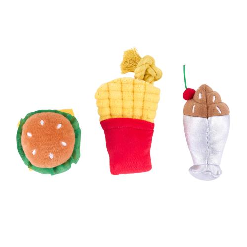 ZippyPaws Miniz Fast Food 3-Pack