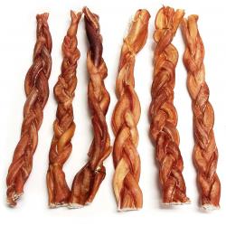 Odor Free Individual Bully Stick - Thick Braided 12