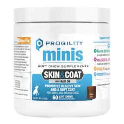 Nootie Progility Skin & Coat Soft Chews 60ct - For All Size Dogs