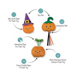 Fringe Studio Cat Toy Witch of the Patch 3pack