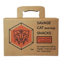 Savage Cat Raw Duck Walkers & Squawkers 16oz