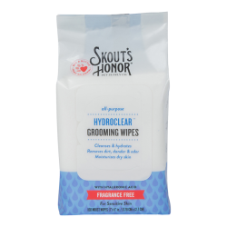 Skout's Honor Hydroclear Grooming Wipes Fragrence Free 100count