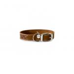 EuroDog Elegant Paw Print Collar Tan
