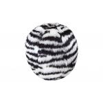 Fluff & Tuff Squeakerless Zebra Ball Medium