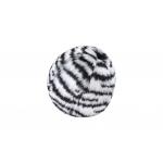 Fluff & Tuff Squeakerless Zebra Ball Small