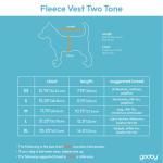 Gooby Fleece Vest Two Tone Turquoise XL