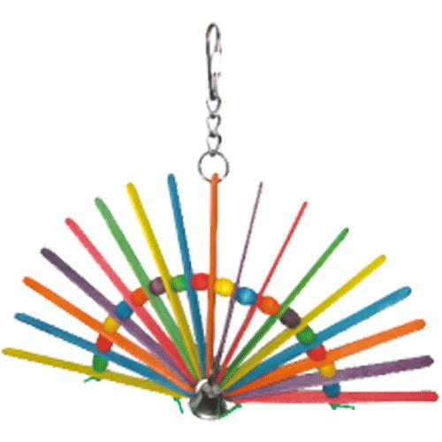 Wooden Bird Toy Peacock, 9.5" x 8.5"