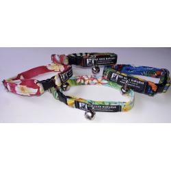 Hawaiian Adjustable Cat Collar with Safety Buckle and Bell