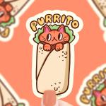 Purrito Vinyl Sticker