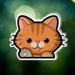 Kitty Peeker Sticker