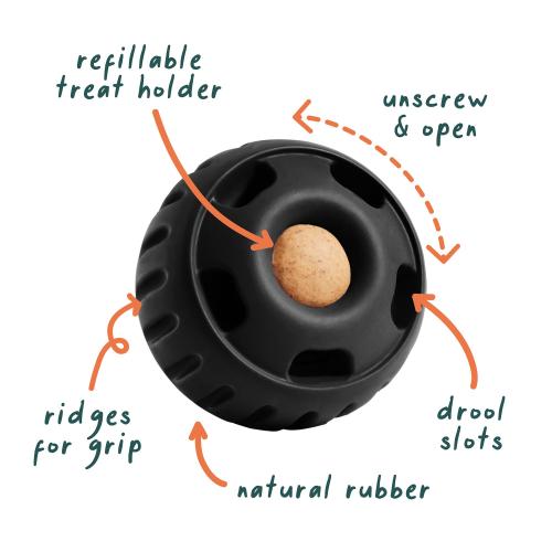 WOOF PUPSICLE POWER CHEWER BLACK SM