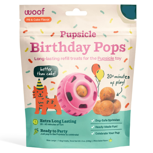 WOOF BIRTHDAY POPS LARGE 8OZ