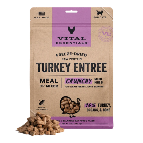 VE Cat FD Crunchy Turkey Mini Nibs 12oz