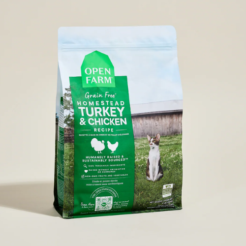 OPEN FARM CAT GRAIN FREE HOMESTEAD TURKEY & CHICKEN 2LB