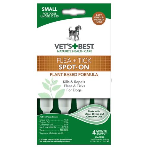 Vet's Best Flea and Tick SpotOn under 15 lbs 4 months