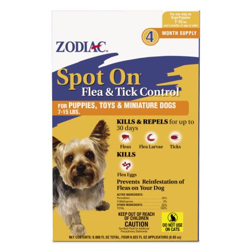 Zodiac Spot On Flea Tick Control 7-15 lbs 4 month