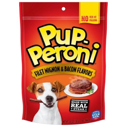 PupPeroni Filet Mignon  Bacon Flavor Dog Treats 5.6oz