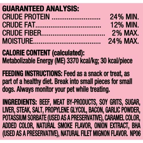 PupPeroni Filet Mignon  Bacon Flavor Dog Treats 5.6oz