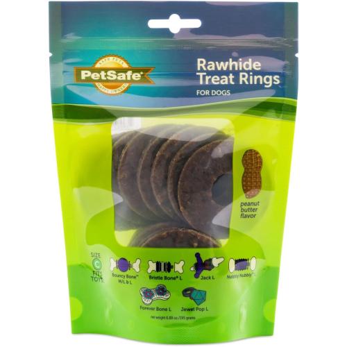 PetSafe Busy Buddy Natural Rawhide Rings