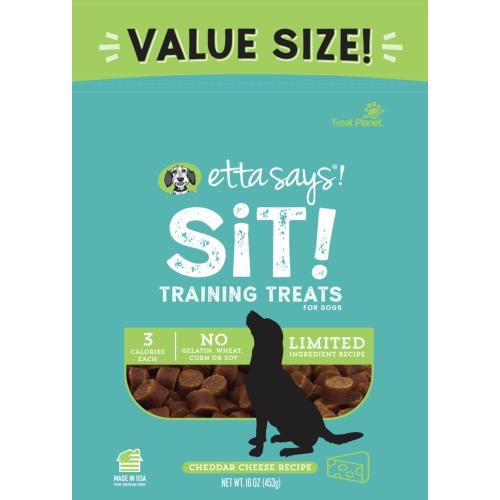 Etta Says Sit Training Treats Cheddar Cheese 16 oz