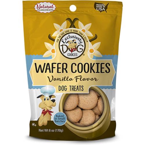 Exclusively Pet Vanilla Flavor Wafer Cookies Dog Treats 6 oz