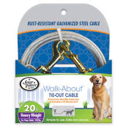 Four Paws Heavy Weight Grey Tie Out Cable