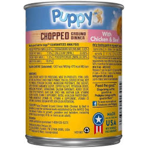 Pedigree Chopped Ground Dinner Chicken&Beef Wet Puppy Food 13.2oz