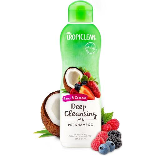 TropiClean Berry Coconut Deep Cleansing Shampoo for Pets 20 oz