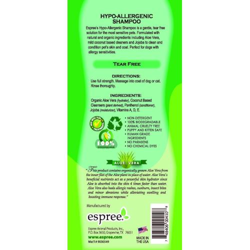 Espree HypoAllergenic Shampoo with Aloe Fresh Floral Scent 20 oz