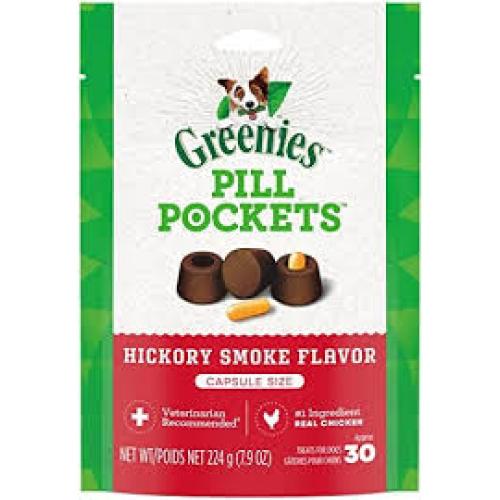 Greenies Pill Pockets for Capsules Hickory Smoked Flavor 30 pack