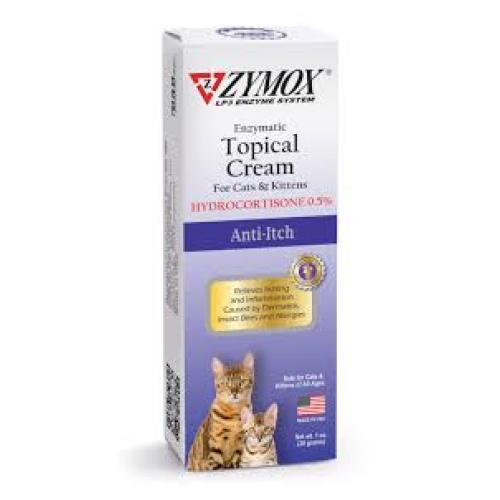 Zymox Enzymatic Topical Cream 0.5 Hydrocortisone for Cats 1 oz