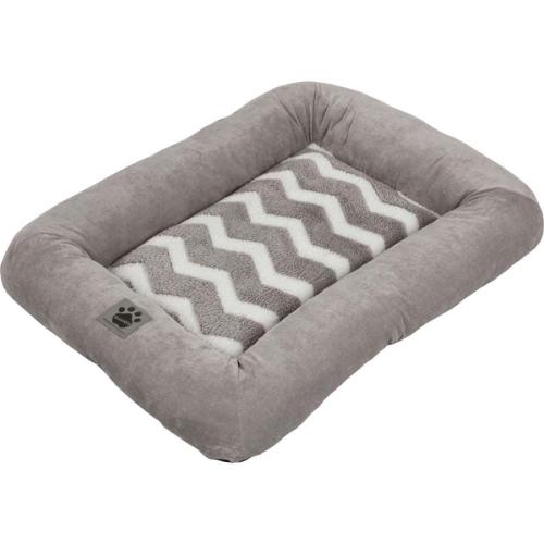 SnooZZy Zig Zag Low Bumper 24in Kennel Dog Mat Grey