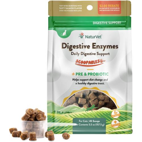 NaturVet Scoopables Digestive Enzymes for Cats 5.5 oz