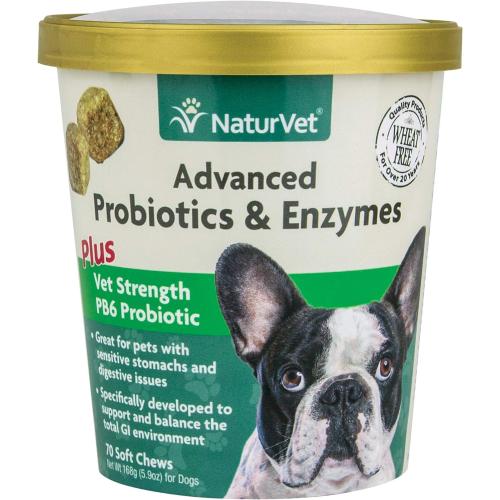 NaturVet Advanced Probiotics  Enzymes Soft Chews 70 chews