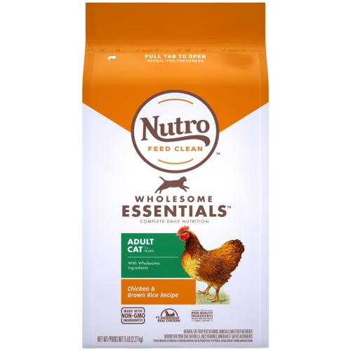 Nutro Products WE Chicken & Brown Rice Adult Dry Cat Food 5 lbs