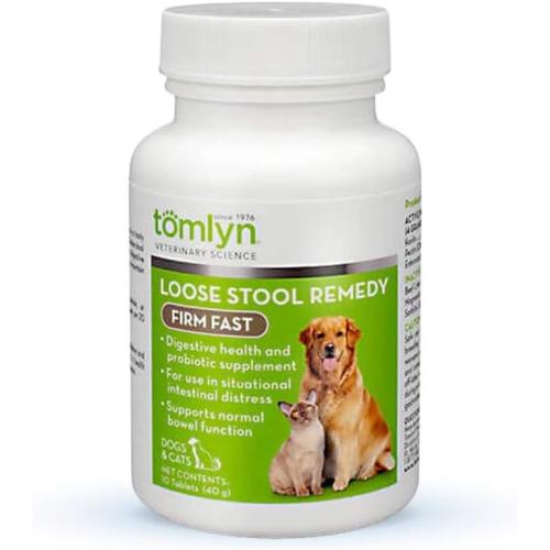 Tomlyn Loose Stool Remedy Firm Fast Tablets for Cats & Dogs 10 tb